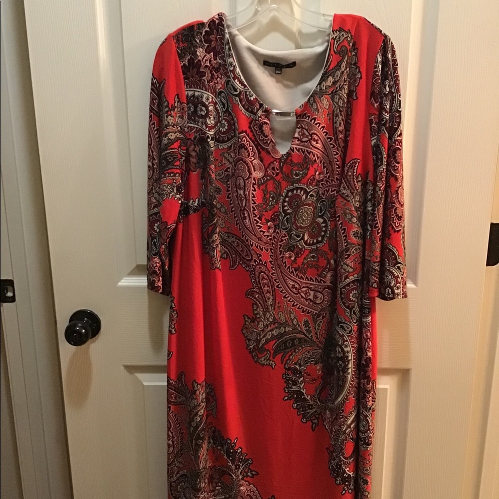 Paisley Red Dress